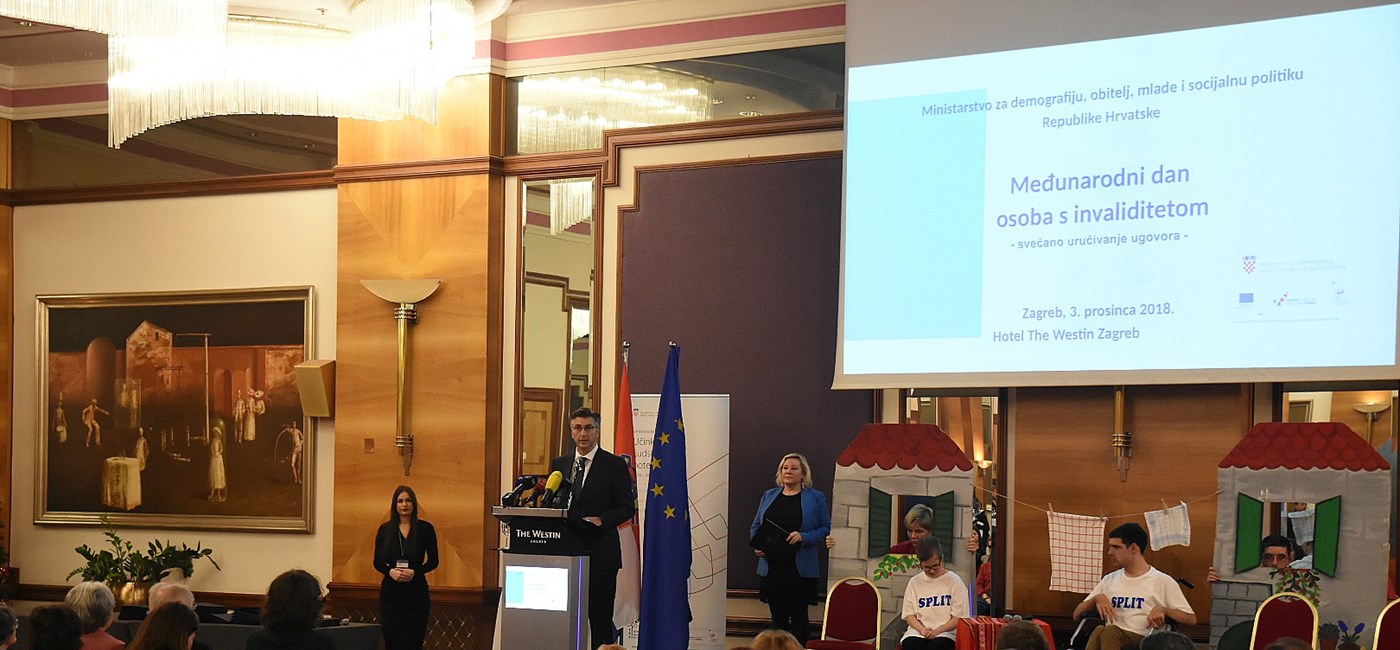 Za kvalitetnije uvjete života osoba s invaliditetom u 2019.  proračunskih 1,7 mlrd. kuna i 300 mil. kn iz fondova EU